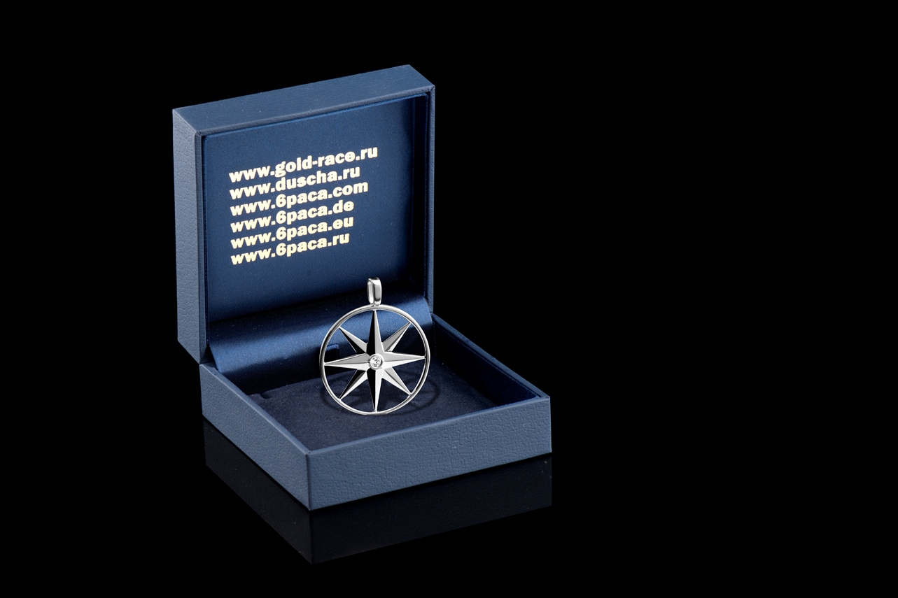 Амулет &quot;Звезда Союза&quot;, серебряный с бриллиантом / Charm &quot;Union Star&quot;, silver with diamond - JEWELLERY